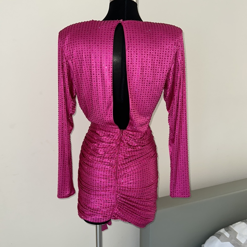 Raisavanessa Embellished Draped Mini Dress - Picture 11 of 11